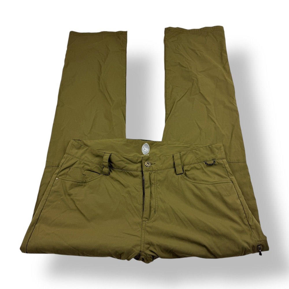 Club Ride Mens Adventure Cycling Pants Khaki Green Size Large Zip Pockets